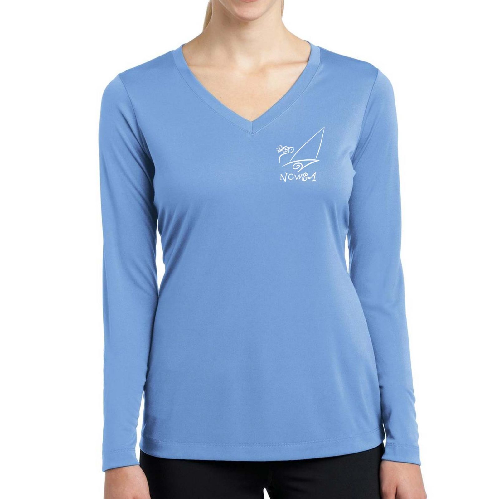 NCWSA Sport-Tek Ladies Long Sleeve V-Neck PosiCharge Competitor Tee ...