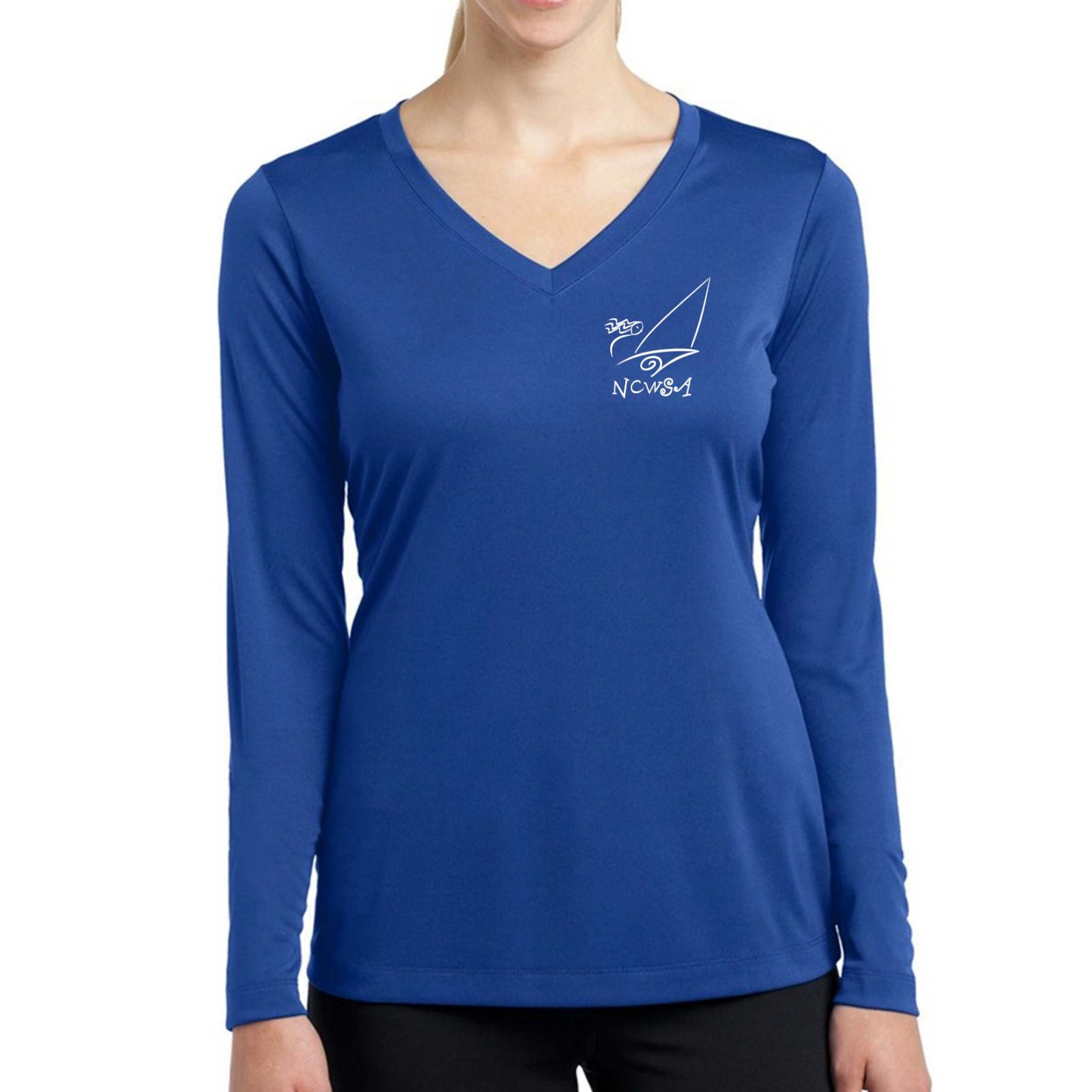 NCWSA Sport-Tek Ladies Long Sleeve V-Neck PosiCharge Competitor Tee ...