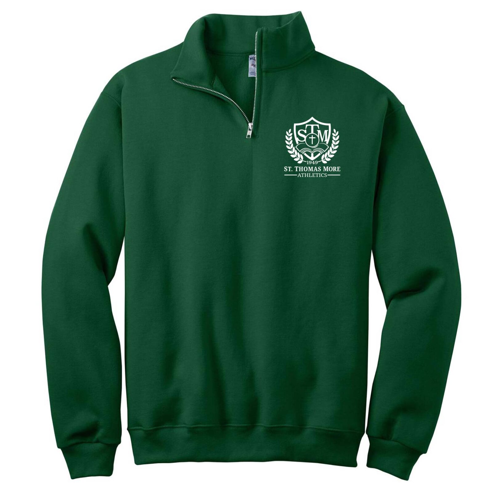 St. Thomas More Embroidered 1/4-Zip Cadet Collar Sweatshirt